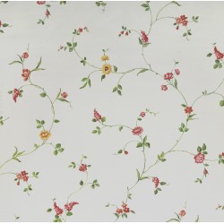 Papel de parede, floral, rosa, amarelo, verde e branco
